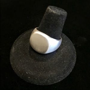 Brushed Sterling Silver Ring Satin Finish